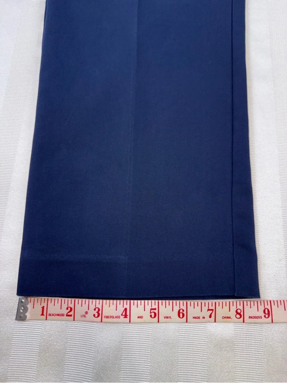 CJ Banks Everyday Trouser Navy Blue 16W Petite Cotton Blend